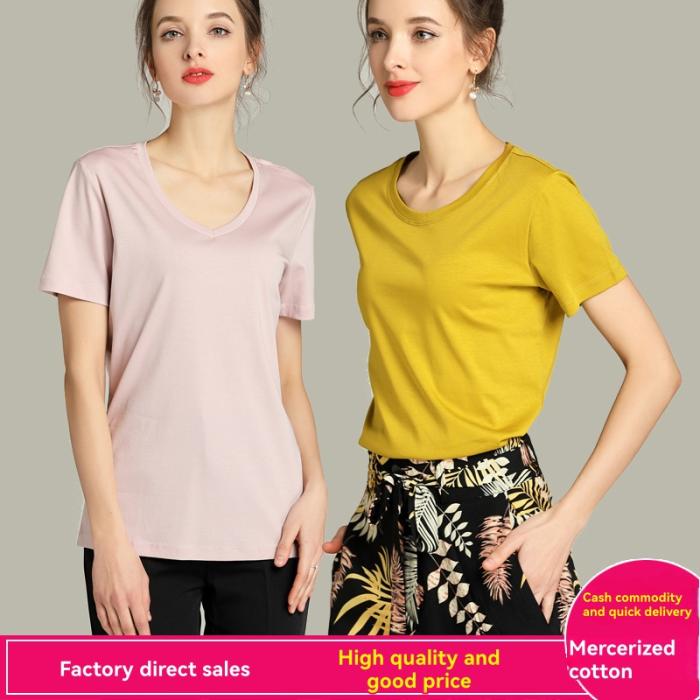 T-Shirts | T-Shirt Im Regular-Fit Aus Merzerisierter Baumwolle  – Damen Damen Damen