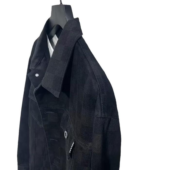 Jacken, Mäntel | Gemusterte Denimjacke  – Herren Herren Herren